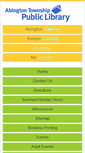 Mobile Screenshot of abingtonfreelibrary.org